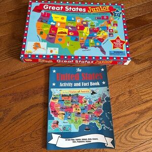 I PLAY GREAT STATES JUNIOR BOARD GAME and THE U.S. ACTIVITY AND FACT BOOK